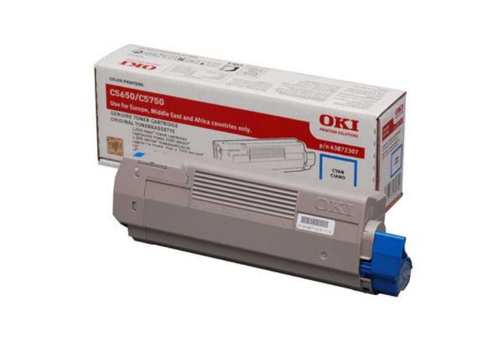 Immagine di Oki - Toner - Ciano - C5650/C5750 - 43872307 - 2.000 pag