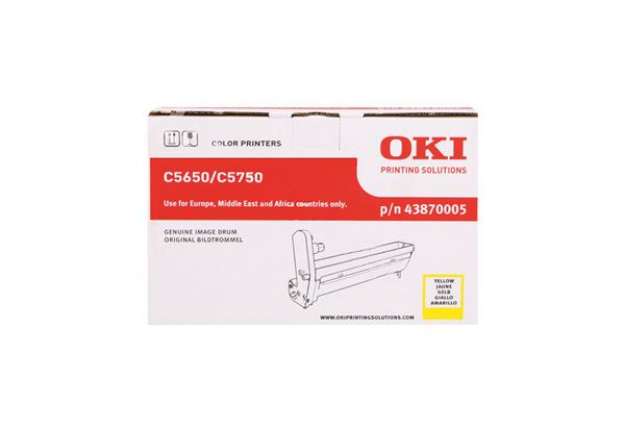 Immagine di Oki - Tamburo - Giallo - C5650/5750 - 43870005 - 20.000 pag