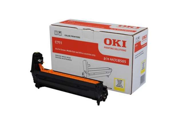 Immagine di Oki - Tamburo - Giallo - C711 - 44318505 - 20.000 pag