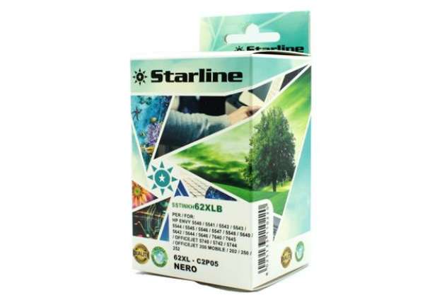Immagine di Starline - Cartuccia ink Compatibile - per HP 62 - Nero