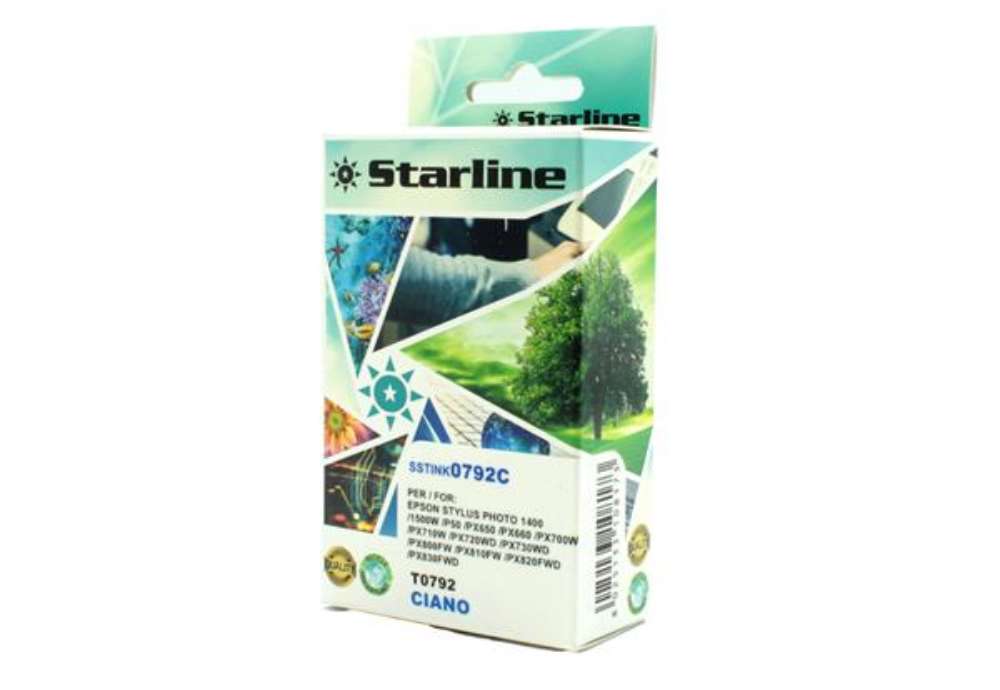 Immagine di Starline - Cartuccia ink - per Epson - Ciano - C13T07924010- T0792 - 13,8ml