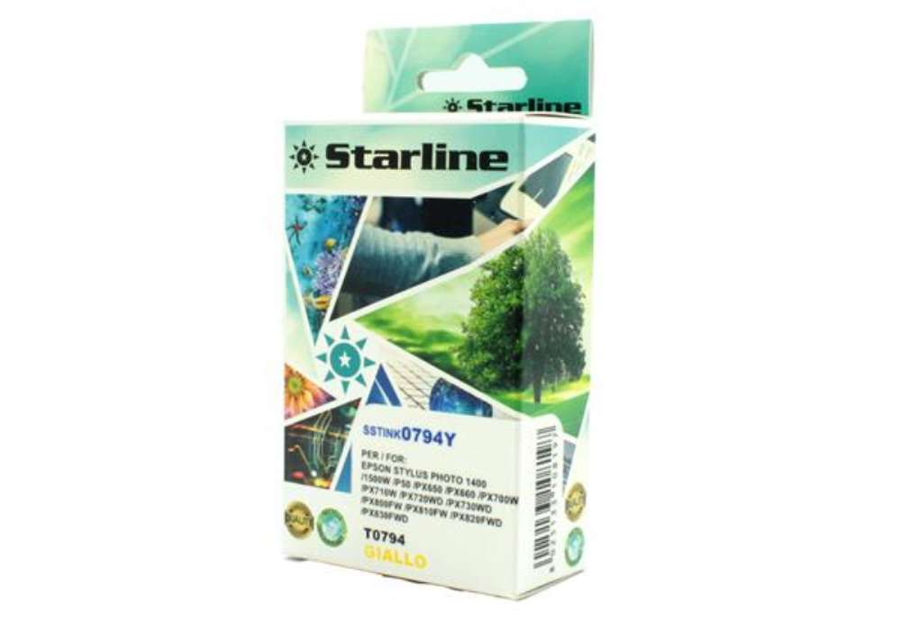 Immagine di Starline - Cartuccia ink - per Epson - Giallo - C13T07944010 -T0794 - 13,8 ml