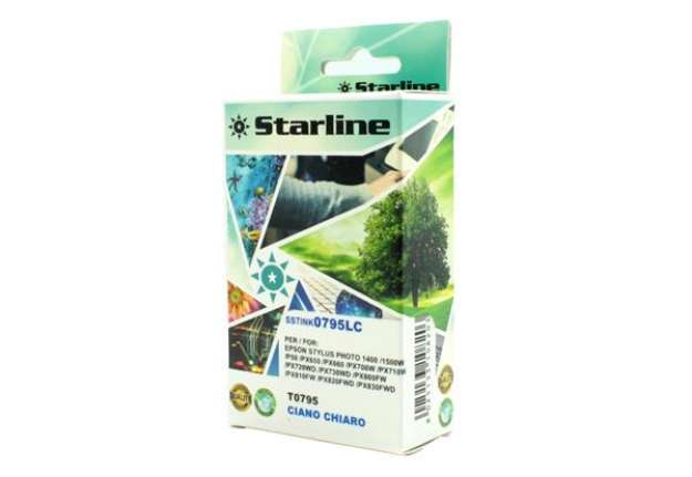 Immagine di Starline - Cartuccia ink - per Epson - Ciano chiaro - C13T079540 - 13,8ml