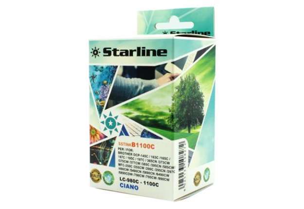 Immagine di Starline - Cartuccia ink - per Brother - Ciano - LC980C - 16ml