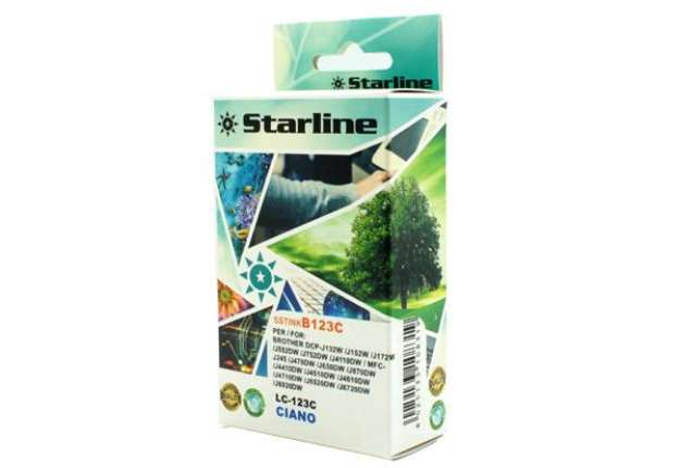 Immagine di Starline - Cartuccia ink - per Brother - Ciano - LC123C  - 10ml