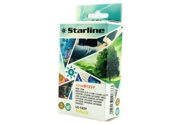 Immagine di Starline - Cartuccia ink - per Brother - Giallo - LC123Y  - 10ml