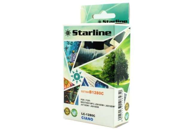 Immagine di Starline - Cartuccia ink - per Brother - Ciano - LC1280XLC - 16,6ml