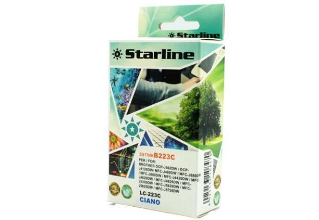 Immagine di Starline - Cartuccia ink - per Brother - Ciano - LC223C - 9ml