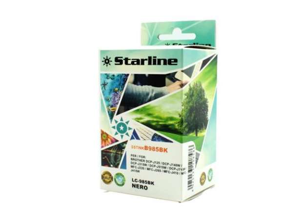 Immagine di Starline - Cartuccia ink - per Brother - Nero - LC985BK - 15ml