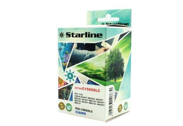 Immagine di Starline - Cartuccia ink - per Canon - Ciano - PGI-1500XLC -  9193B001 - 11,5ml