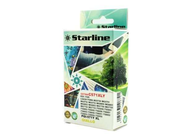 Immagine di Starline - Cartuccia ink - per Canon - Giallo - CLI571Y - 12,4ml