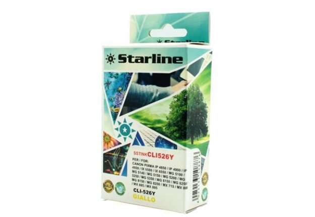 Immagine di Starline - Cartuccia ink - per Canon - Giallo - CLI526 Y -  4543B001 -9ml