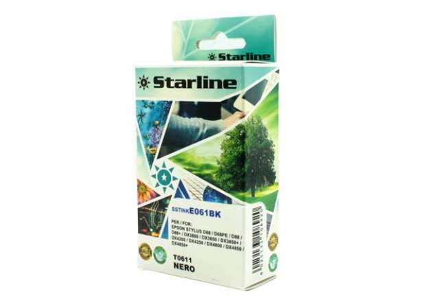 Immagine di Starline - Cartuccia ink - per Epson - Nero - C13T06114010 - T0611 - 17ml