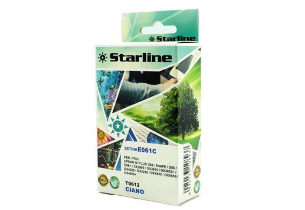 Immagine di Starline - Cartuccia ink - per Epson - Ciano - C13T061240 - T0612 -14ml