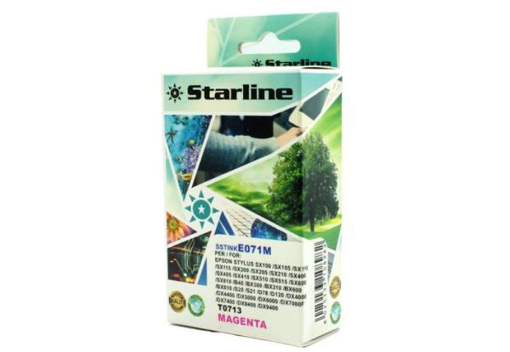 Immagine di Starline - Cartuccia ink - per Epson - Magenta - C13T07134013 -T0713 - 11,4ml