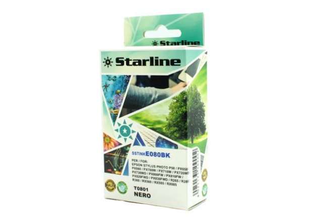 Immagine di Starline - Cartuccia ink - per Epson - Nero - C13T08014011 - T0801 - 11,4ml
