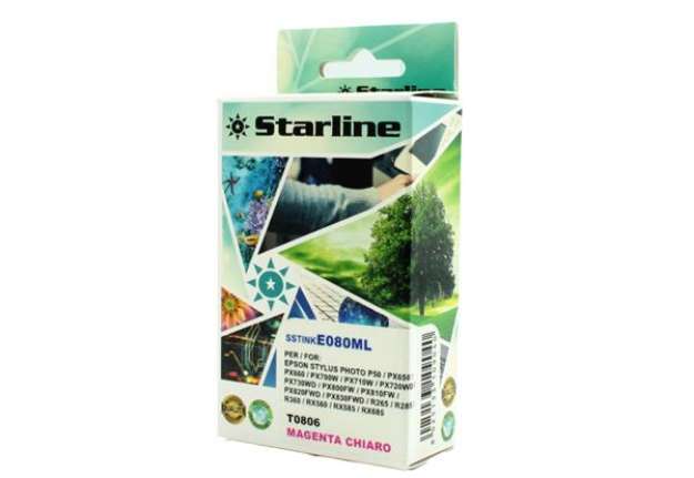 Immagine di Starline - Cartuccia ink - per Epson - Magenta chiaro - C13T08064011 - T0806-11,4 ml