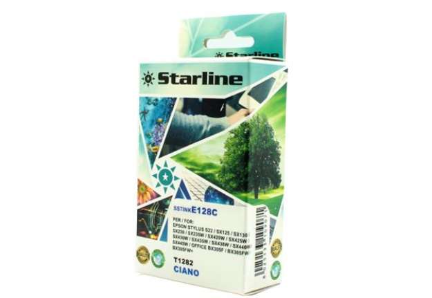 Immagine di Starline - Cartuccia ink - per Epson - Ciano -C13T12824012 - T1282- 7 ml