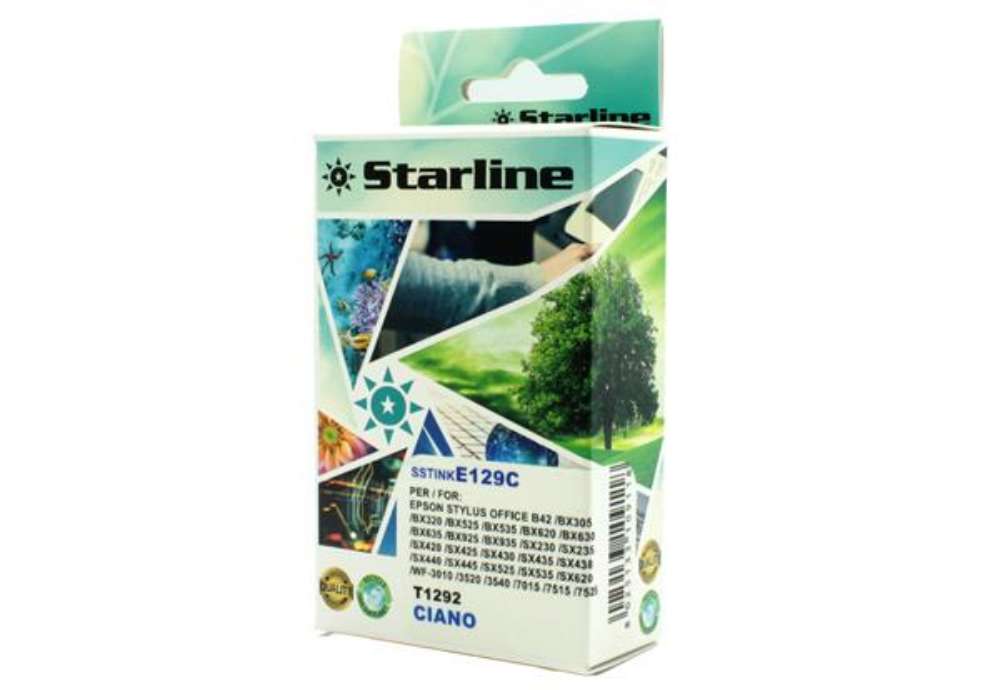Immagine di Starline - Cartuccia ink - per Epson - Ciano - C13T12924012 - T1292- 10ml