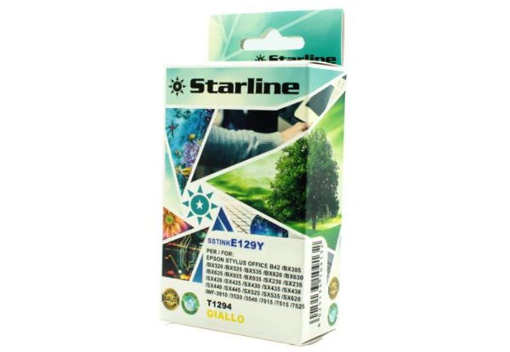 Immagine di Starline - Cartuccia ink - per Epson - Giallo - C13T12944012 - T1294 - 10ml