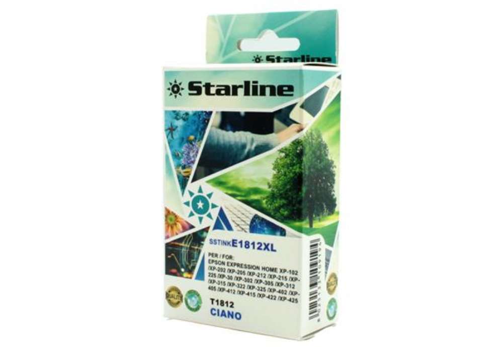 Immagine di Starline - Cartuccia ink - per Epson - Ciano - C13T18124012- 18XL-10ml