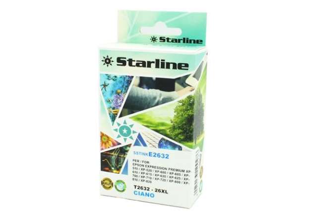 Immagine di Starline - Cartuccia ink - per Epson - Ciano - C13T26324012 - 26XL - 11ml