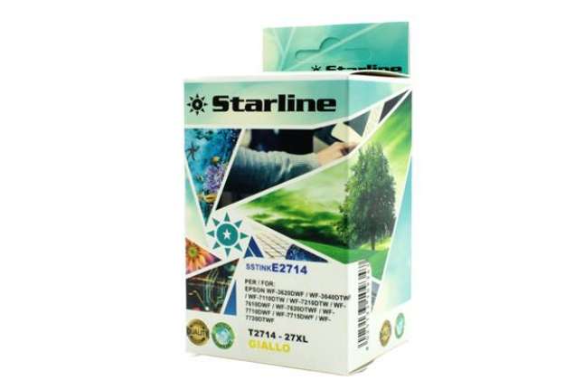Immagine di Starline - Cartuccia ink - per Epson - Giallo - C13T27144012 - 27XL - 15ml