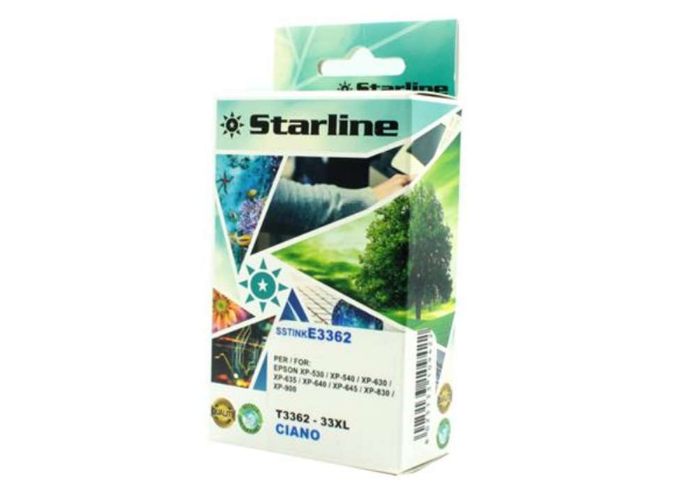 Immagine di Starline - Cartuccia ink - per Epson - Ciano - C13T33624012 - 33XL -11 ml