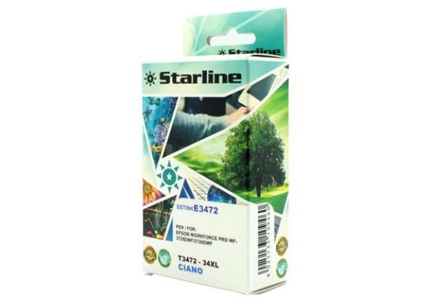 Immagine di Starline - Cartuccia ink - per Epson - Ciano - C13T34724010 - 34XL -10,80ml