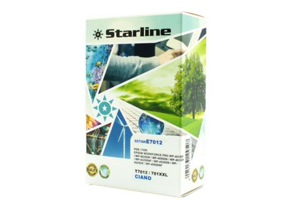 Immagine di Starline - Cartuccia ink - per Epson - Ciano - C13T70124010 - T7012 - 35ml