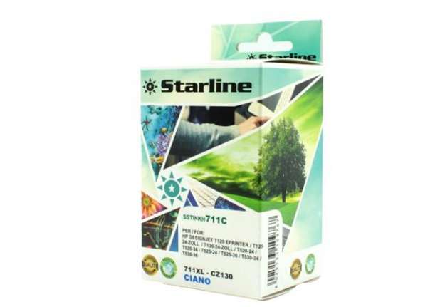 Immagine di Starline - Cartuccia ink Compatibile - per HP 711 - Ciano - CZ130A - 26ml