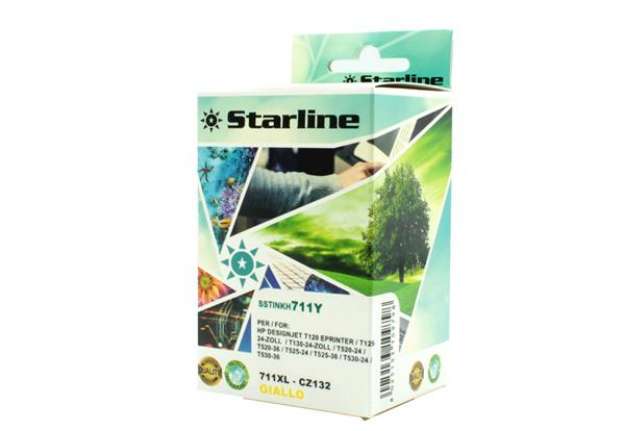 Immagine di Starline - Cartuccia ink Compatibile - per HP 711 - Giallo - CZ132A - 26ml