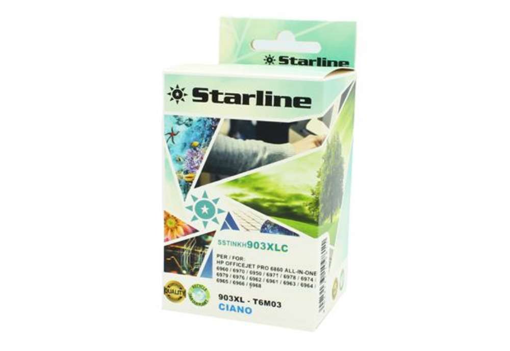 Immagine di Starline - Cartuccia ink Compatibile - per HP 903XL -Ciano