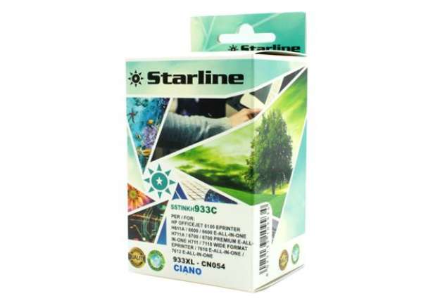 Immagine di Starline - Cartuccia ink Compatibile - per HP 933- Ciano - CN054AN - 32ml