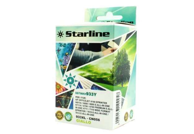 Immagine di Starline - Cartuccia ink Compatibile - per HP 933 - Giallo - CN056AN - 933XL 14ml
