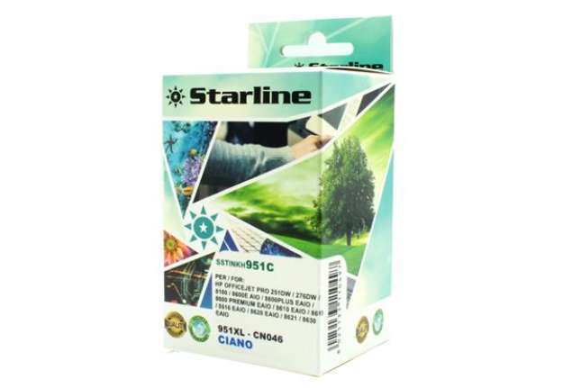 Immagine di Starline - Cartuccia ink Compatibile - per HP 951 - Ciano - CN046AN - 26ml