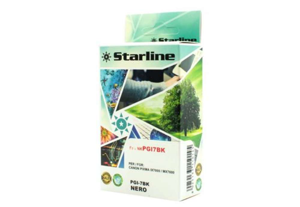 Immagine di Starline - Cartuccia ink - per Canon - Nero - PGI-7BK - 24ml