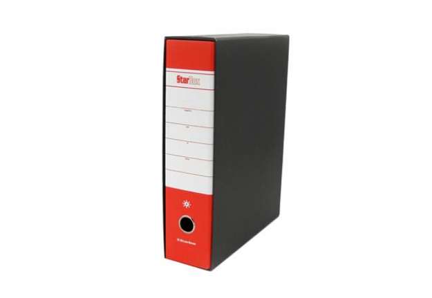 Immagine di Registratore Starbox sfuso - dorso 8 cm - protocollo 23 x 33 cm - rosso - Starline