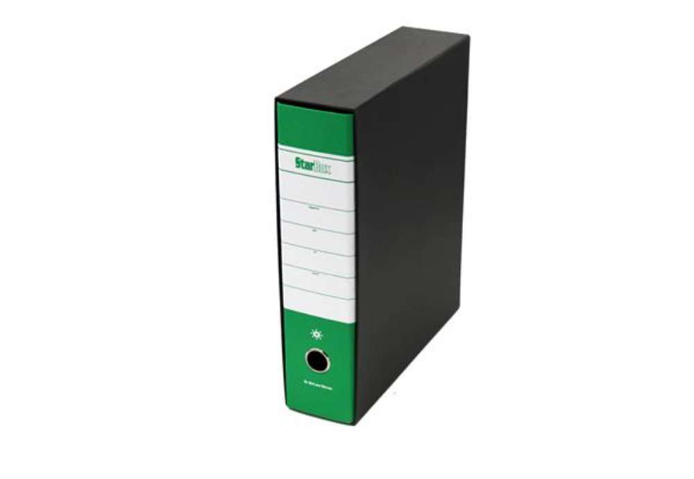 Immagine di Registratore Starbox - dorso 8 cm - protocollo 23 x 33 cm - verde - Starline