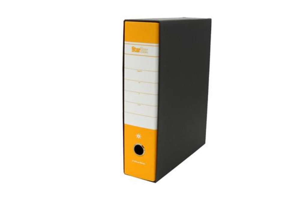 Immagine di Registratore Starbox - dorso 8 cm - protocollo 23 x 33 cm - giallo - Starline