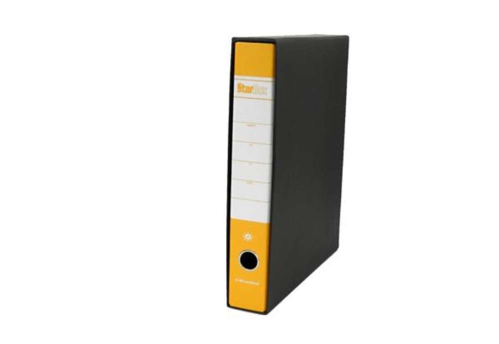 Immagine di Registratore Starbox - dorso 5 cm - protocollo 23 x 33 cm - giallo - Starline