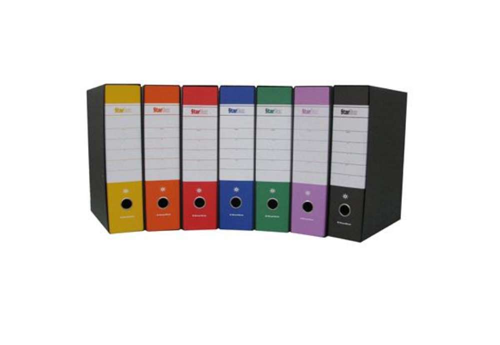 Immagine di Registratore Starbox - dorso 8 cm - protocollo 23 x 33 cm - lilla - Starline