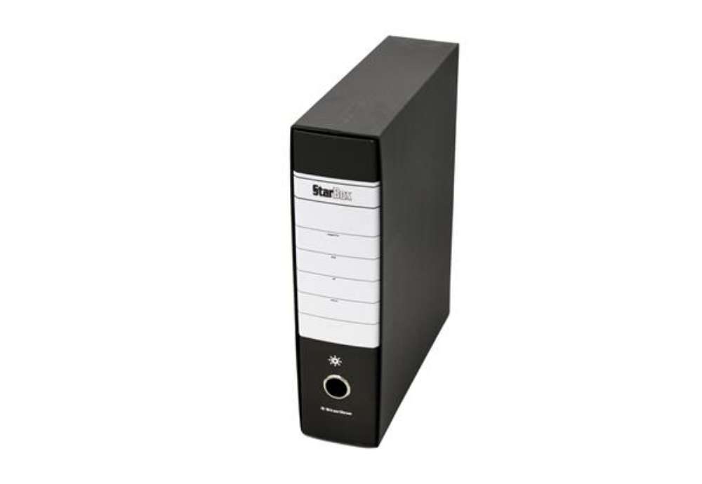 Immagine di Registratore Starbox - dorso 8 cm - protocollo 23 x 33 cm - nero - Starline