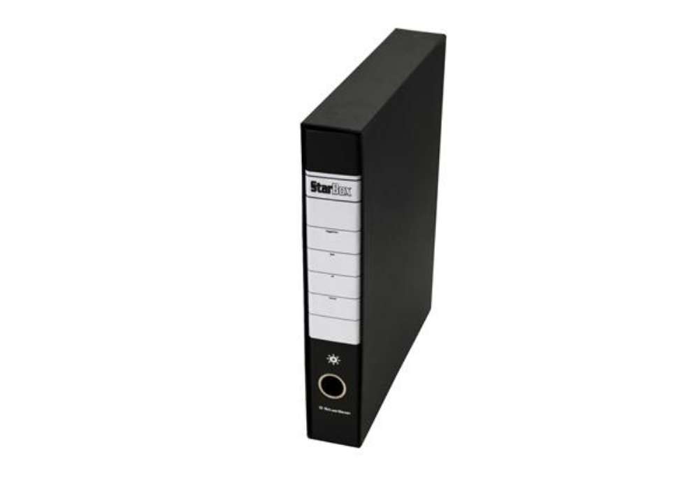 Immagine di Registratore Starbox sfuso - dorso 5 cm - protocollo 23 x 33 cm - nero - Starline