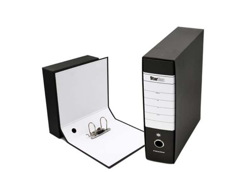 Immagine di Registratore Starbox - dorso 8 cm - commerciale 23 x 30 cm - nero - Starline