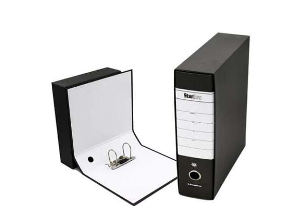 Immagine di Registratore Starbox - dorso 8 cm - commerciale 23 x 30 cm - nero - Starline