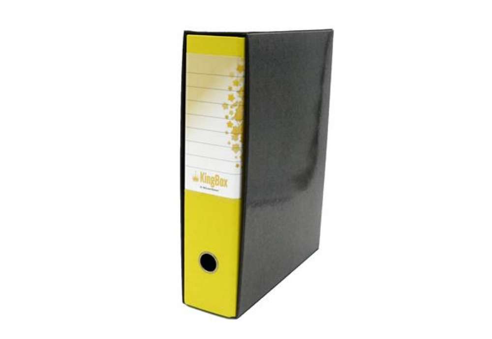 Immagine di Registratore Kingbox - dorso 8 cm - protocollo 23 x 33 cm - giallo - Starline