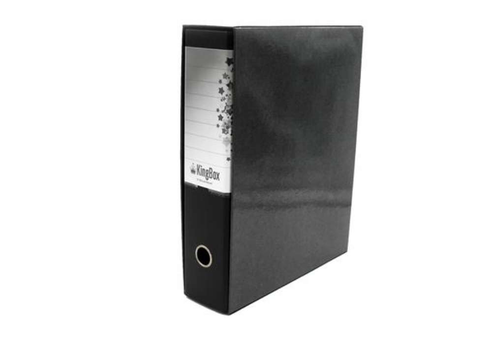 Immagine di Registratore Kingbox - dorso 8 cm - protocollo 23 x 33 cm - nero - Starline