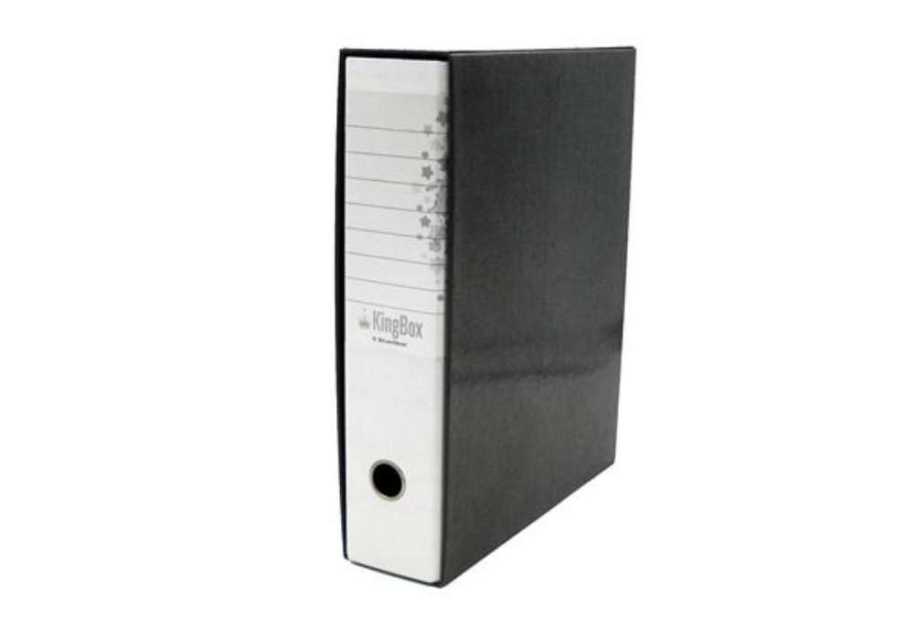 Immagine di Registratore Kingbox - dorso 8 cm - protocollo 23 x 33 cm - bianco - Starline