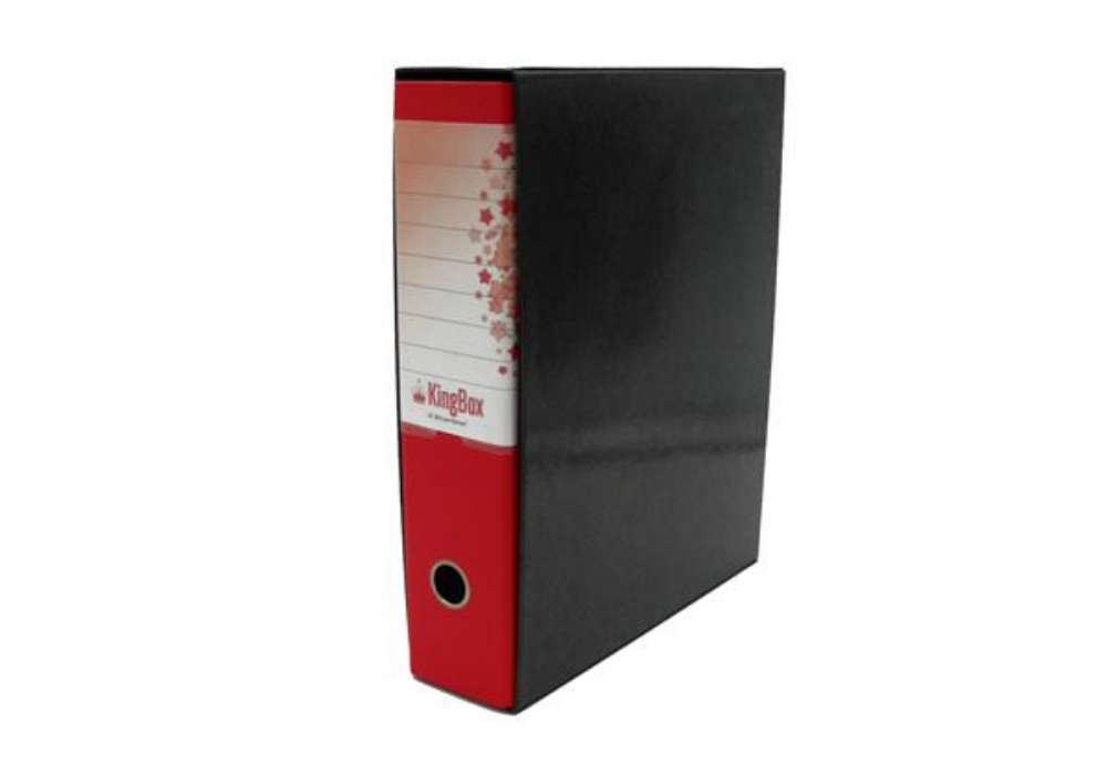Immagine di Registratore Kingbox - dorso 8 cm - protocollo 23 x 33 cm - rosso - Starline